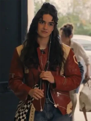 My Fault London 2025 Noah Red and Golden Leather Jacket