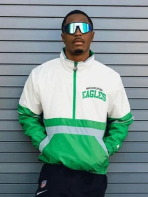 NFL Philadelphia Eagles Starter Green and White Jacket