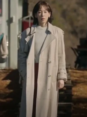No In-ji The Trunk White Leather Coat