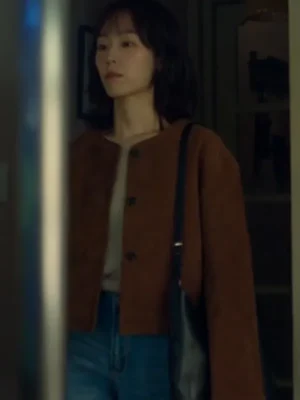 No In-ji The Trunk Women Brown Suede Jacket