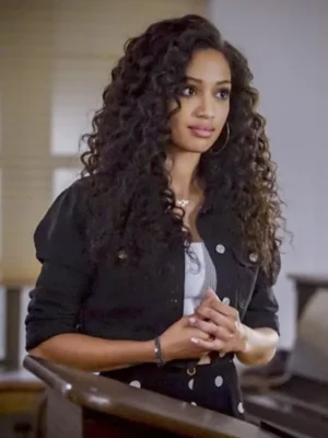 Olivia Baker All American Black Cotton Crop Jacket