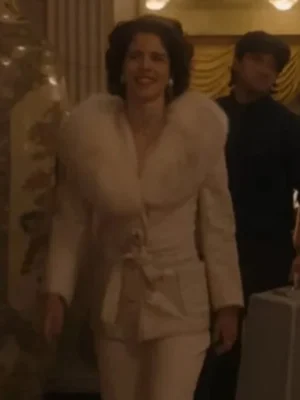 Queen Of The Ring Emily Bett Rickards White Wool Coat