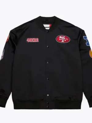 San Francisco 49ers Black Satin Jacket