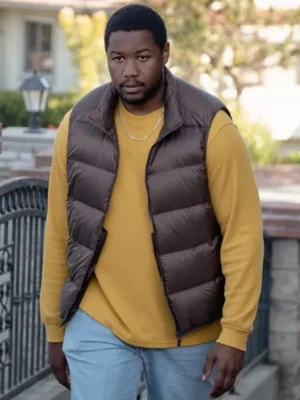 Sean Shrinking Tv Series Brown Puffer Vest