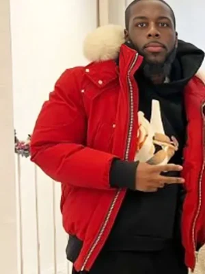 Sheck Wes Lake George Men Red Hooded Jacket