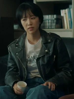 Si-Jeong The Trunk Tv Series Women Black Leather Jacket