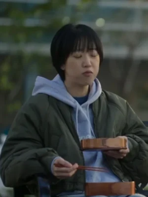 Si-Jeong The Trunk Tv Series Women Green Bomber Jacket