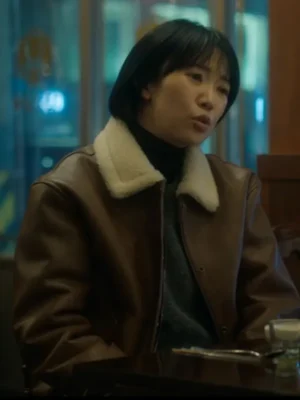 Si-Jeong The Trunk Women Brown Shearling Leather Jacket