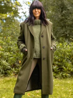 The Traitors UK Claudia Winkleman Green Wool Coat
