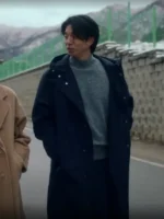 The Trunk Gong Yoo Blue Hooded Men Coat