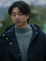 The Trunk Gong Yoo Men Blue Hooded Coat Sale