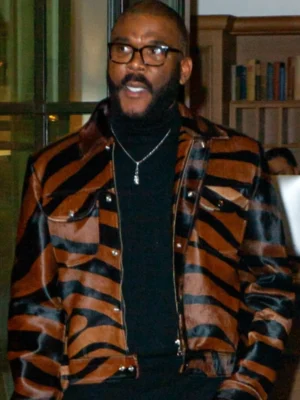 Tyler Perry The Six Triple Eigh Event Brown Leather Jacket