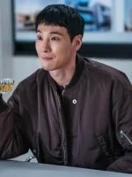 Um Tae-Seong The Trunk Parachute Brown Bomber Jacket