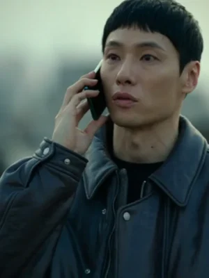 Um Tae-Seong The Trunk Tv Series Men Black Leather Jacket