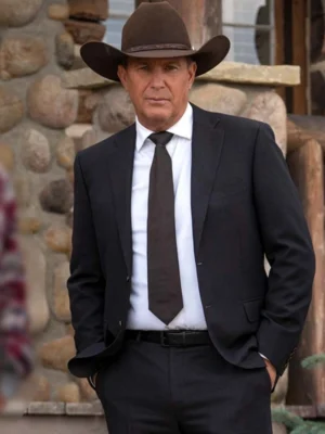 Yellowstone S05 John Dutton Black Wool Blazer