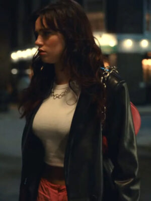 Alison Everything Now S01 Black Leather Blazer