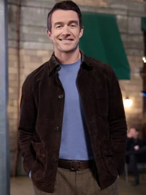 An Unexpected Valentine 2025 Robert Buckley Leather Jacket