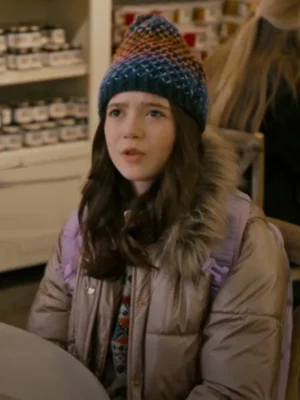 Audrey Wise Alvarez Scouting for Christmas Brown Puffer Jacket