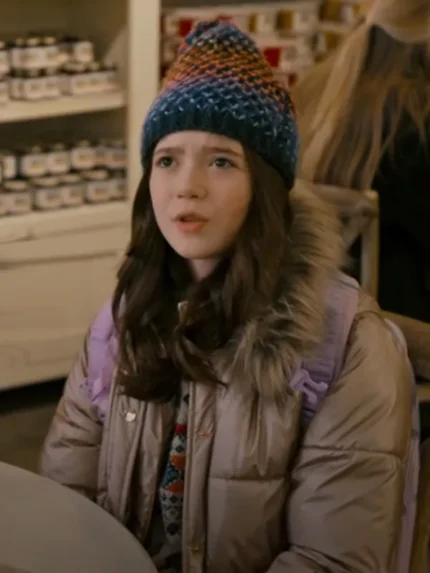 Audrey Wise Alvarez Scouting for Christmas Brown Puffer Jacket
