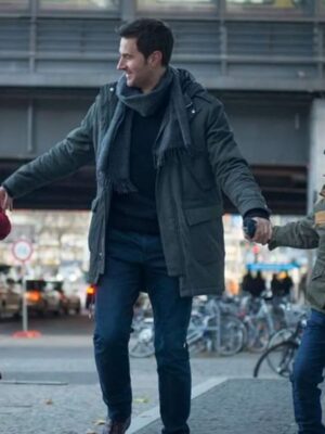 Berlin Station Richard Armitage Grey Cotton Hooded Jacket
