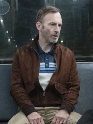 Bob Odenkirk Nobody Hutch Mansell Brown Leather Jacket