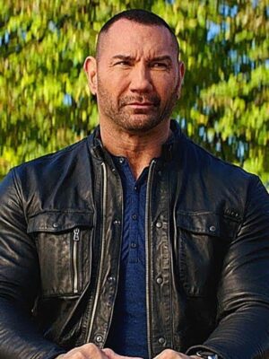 Dave Bautista My Spy Black Leather jacket