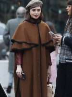 Emily Cooper Emily in Paris S04 Brown Wool Coat