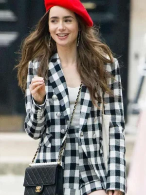 Emily in Paris Emily Cooper Plaid Blazer Jacket