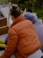 Eve Hewson Flora and Son 2023 Brown Puffer Jacket Sale