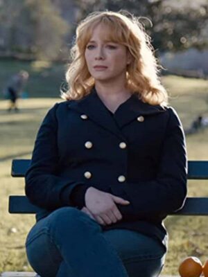 Good Girls Christina Hendricks Double Breasted Black Wool Coat