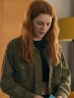 Harriet Manners Geek Girl S01 Green Cropped Cotton Jacket Sale