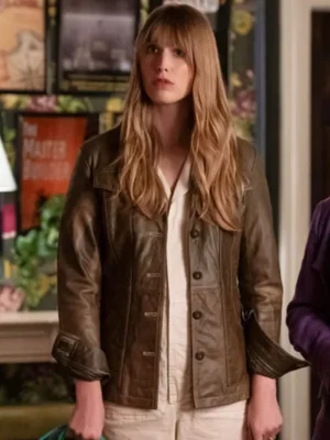 Helga Only Murders in the Building Brown Jacket