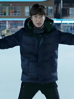 Heo Joon Jae Legend of the Blue Sea Blue Puffer Hooded Jacket
