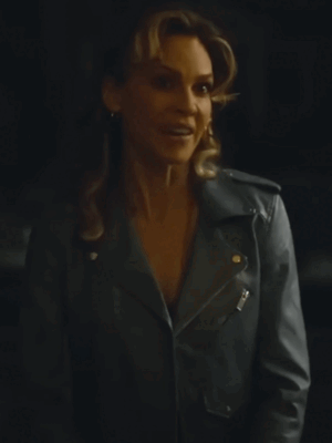 Hilary Swank Ordinary Angels Blue Laether Jacket