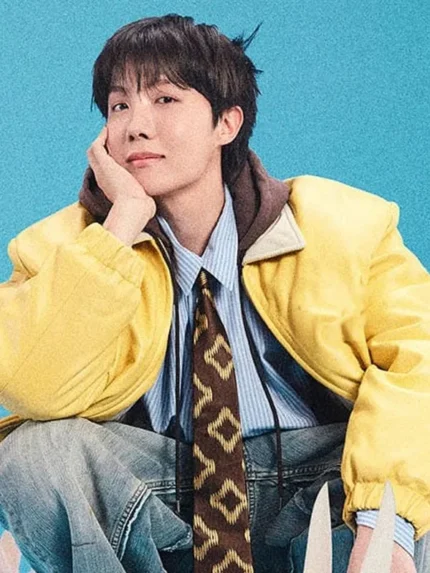 J-Hope Sweet Dreams Yellow Leather Jacket