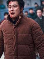 Lee Byung-hun Concrete Utopia Brown Cotton Jacket