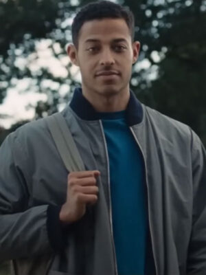 Liam Somers The Lesson 2023 Grey Bomber Jacket