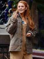 Lily Bloom It Ends with Us Brown Cotton Jacket Sale