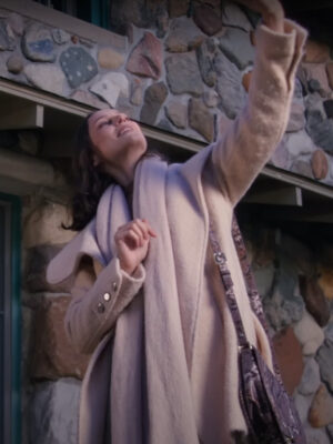 Lindsay Hicks A Holiday I Do Beige Wool Coat