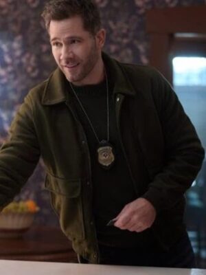 Luke Macfarlane CrimeTime Freefall Green Fleece Jacket