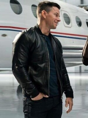 Mark Wahlberg Infinite Black Leather Jacket