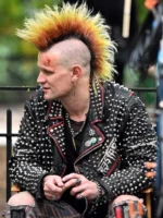 Matt Smith Caught Stealing Black Leather Studded Jacket Buy