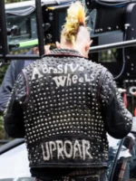 Matt Smith Caught Stealing Black Leather Studded Jacket Sale