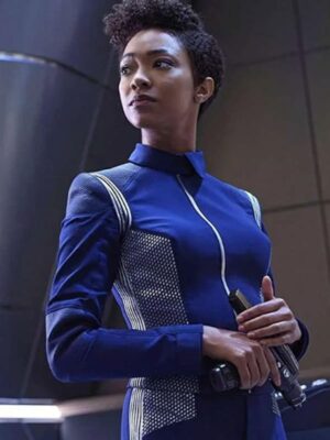 Michael Burnham Star Trek Discovery Blue Leather Jacket
