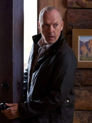 Michael Keaton Knox Goes Away 2024 Black Cotton Jacket
