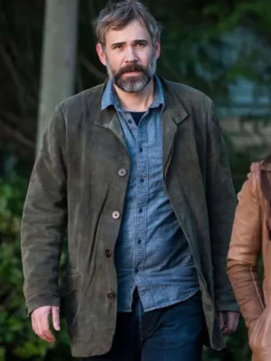 Murder in a Small Town Karl Alberg Grey Leather Jacket