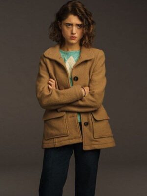 Nancy Wheeler Stranger Things Season 3 Brown Wool Jacket