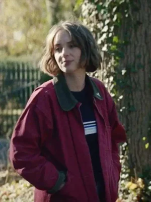 Robin Buckley Stranger Things Maroon Cotton Jacket