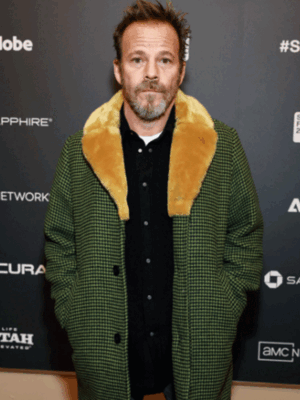 Stephen Dorff Divinity (2023) Green Wool Coat