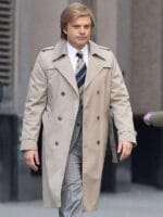 The Apprentice 2024 Sebastian Stan Beige Cotton Trench Coat